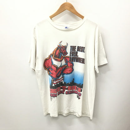 【中古品】【メンズ】  STARTER 90'S CHICAGO BULLS 1996 NBA TEE スターター シカゴブルズ 90年代 ヴィンテージ トップス 145-240706-rk-21-tei サイズ：YOUTH 8-20 カラー：ホワイト 万代Net店