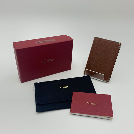 【中古美品】【メンズ/レディース】 CARTIER カルティエ CARD HOLDER MUST L3001597 マスト ドゥ カルティエ カードケース 財布 181-241025-kk-08-tei カラー：キャラメル 万代Net店