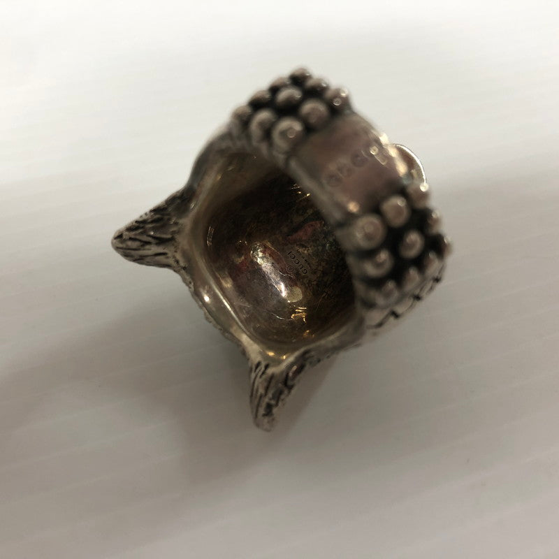 【中古品】【メンズ】 GUCCI グッチ アンガーフォレスト ウルフヘッドターコイズ リング アクセサリー 指輪 182-241018-kk-43-tei サイズ：21 カラー：シルバー 万代Net店