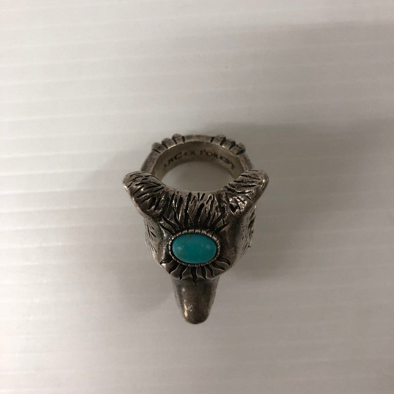 【中古品】【メンズ】 GUCCI グッチ アンガーフォレスト ウルフヘッドターコイズ リング アクセサリー 指輪 182-241018-kk-43-tei サイズ：21 カラー：シルバー 万代Net店