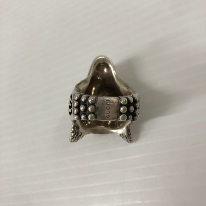 【中古品】【メンズ】 GUCCI グッチ アンガーフォレスト ウルフヘッドターコイズ リング アクセサリー 指輪 182-241018-kk-43-tei サイズ：21 カラー：シルバー 万代Net店