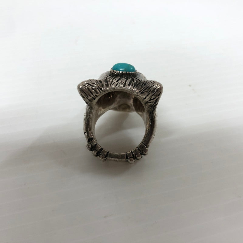 【中古品】【メンズ】 GUCCI グッチ アンガーフォレスト ウルフヘッドターコイズ リング アクセサリー 指輪 182-241018-kk-43-tei サイズ：21 カラー：シルバー 万代Net店