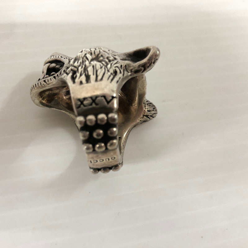 【中古品】【メンズ】 GUCCI グッチ アンガーフォレスト ウルフヘッドターコイズ リング アクセサリー 指輪 182-241018-kk-43-tei サイズ：21 カラー：シルバー 万代Net店