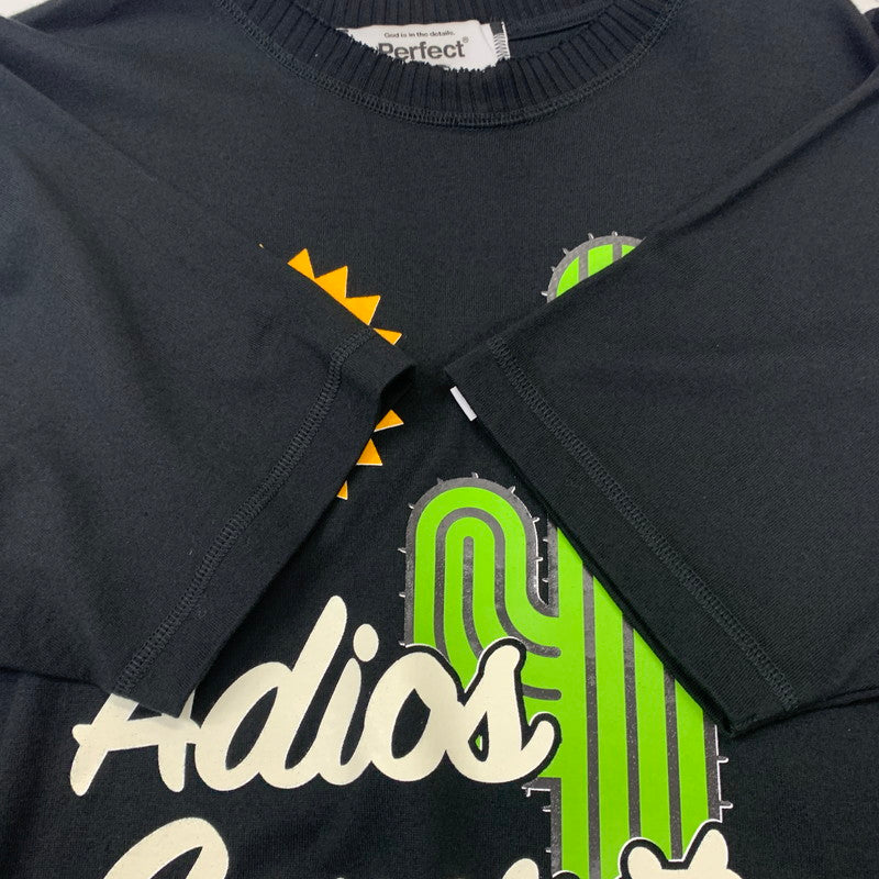 【中古品】【メンズ】  PERFECT RIBS パーフェクトリブス × A LOVE MOVEMENT ア ラブ ムーブメント 別注 コラボ SHORT SLEEVE T SHIRTS ショートスリーブ Tシャツ 半袖 トップス 141-241120-kk-22-tei サイズ：L カラー：ブラック 万代Net店