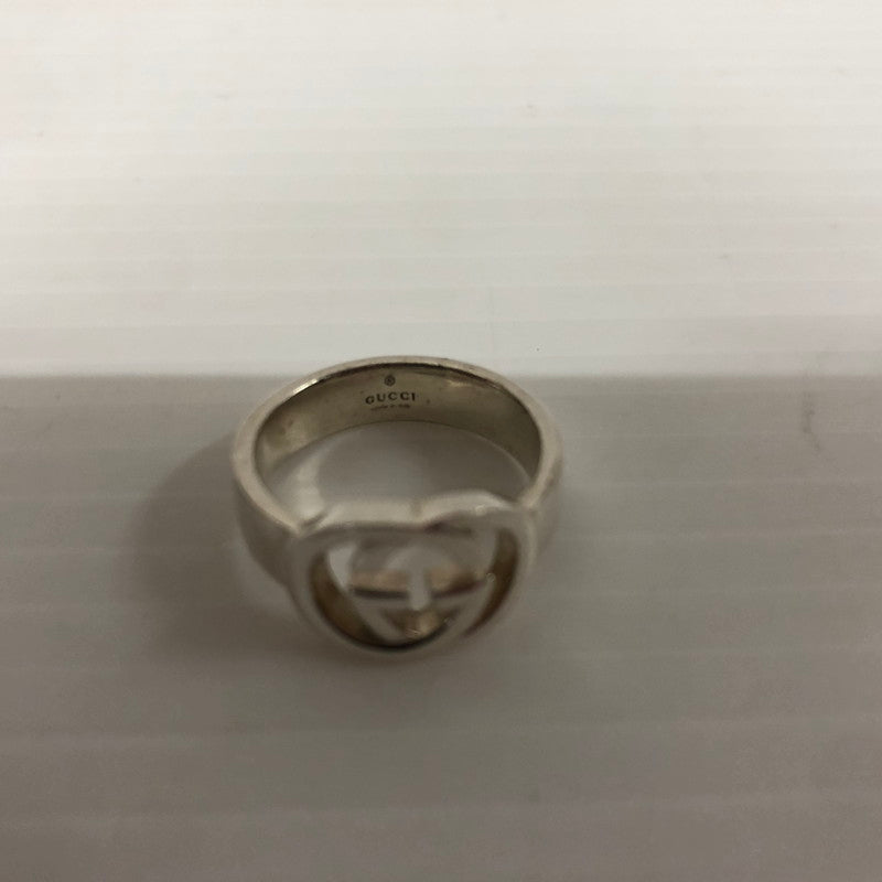 【中古品】【メンズ】 GUCCI グッチ GG ダブルロゴリング 190483 指輪 アクセサリー 182-241018-kk-44-tei サイズ：15 カラー：シルバー 万代Net店