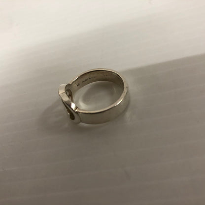 【中古品】【メンズ】 GUCCI グッチ GG ダブルロゴリング 190483 指輪 アクセサリー 182-241018-kk-44-tei サイズ：15 カラー：シルバー 万代Net店