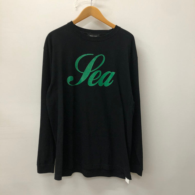 【中古品】【メンズ】  WIND AND SEA ウィンダンシー 21AW GLITTER L/S T-SHIRT WDS-CS-307 グリッター ロングスリーブ Tシャツ 長袖 トップス 142-241121-kk-11-tei サイズ：L カラー：ブラック 万代Net店