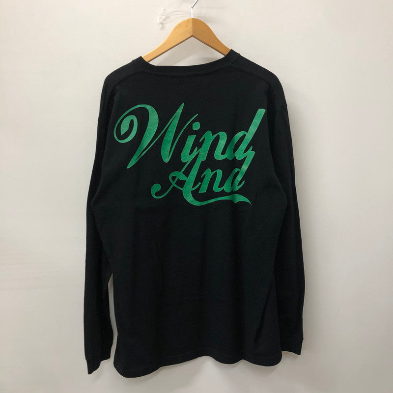 【中古品】【メンズ】  WIND AND SEA ウィンダンシー 21AW GLITTER L/S T-SHIRT WDS-CS-307 グリッター ロングスリーブ Tシャツ 長袖 トップス 142-241121-kk-11-tei サイズ：L カラー：ブラック 万代Net店