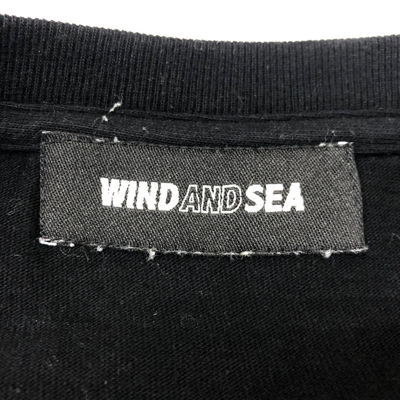 【中古品】【メンズ】  WIND AND SEA ウィンダンシー 21AW GLITTER L/S T-SHIRT WDS-CS-307 グリッター ロングスリーブ Tシャツ 長袖 トップス 142-241121-kk-11-tei サイズ：L カラー：ブラック 万代Net店