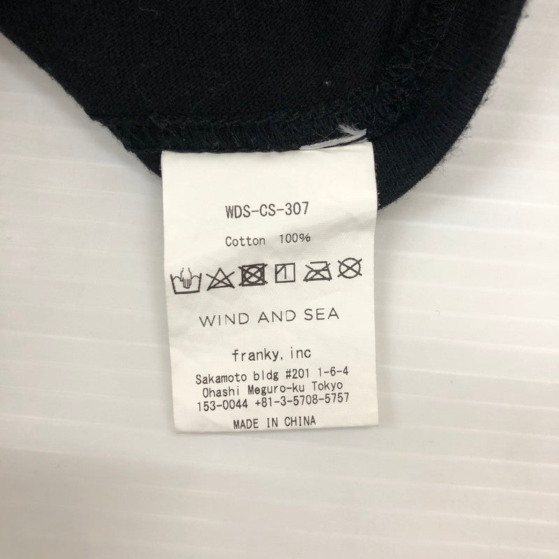 【中古品】【メンズ】  WIND AND SEA ウィンダンシー 21AW GLITTER L/S T-SHIRT WDS-CS-307 グリッター ロングスリーブ Tシャツ 長袖 トップス 142-241121-kk-11-tei サイズ：L カラー：ブラック 万代Net店