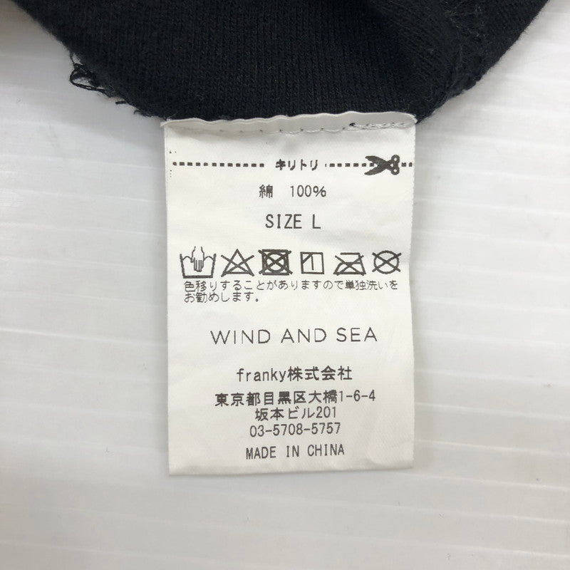 【中古品】【メンズ】  WIND AND SEA ウィンダンシー 21AW GLITTER L/S T-SHIRT WDS-CS-307 グリッター ロングスリーブ Tシャツ 長袖 トップス 142-241121-kk-11-tei サイズ：L カラー：ブラック 万代Net店