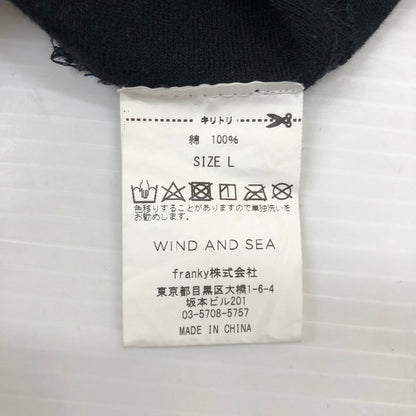 【中古品】【メンズ】  WIND AND SEA ウィンダンシー 21AW GLITTER L/S T-SHIRT WDS-CS-307 グリッター ロングスリーブ Tシャツ 長袖 トップス 142-241121-kk-11-tei サイズ：L カラー：ブラック 万代Net店
