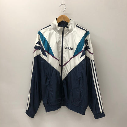 【現状渡し品】【メンズ】 adidas アディダス 90’S NYLON TRACK JACKET 90年代 ナイロンジャケット ライトアウター 万国旗タグ 148-250108-kk-05-tei サイズ：US M カラー：ネイビー 万代Net店