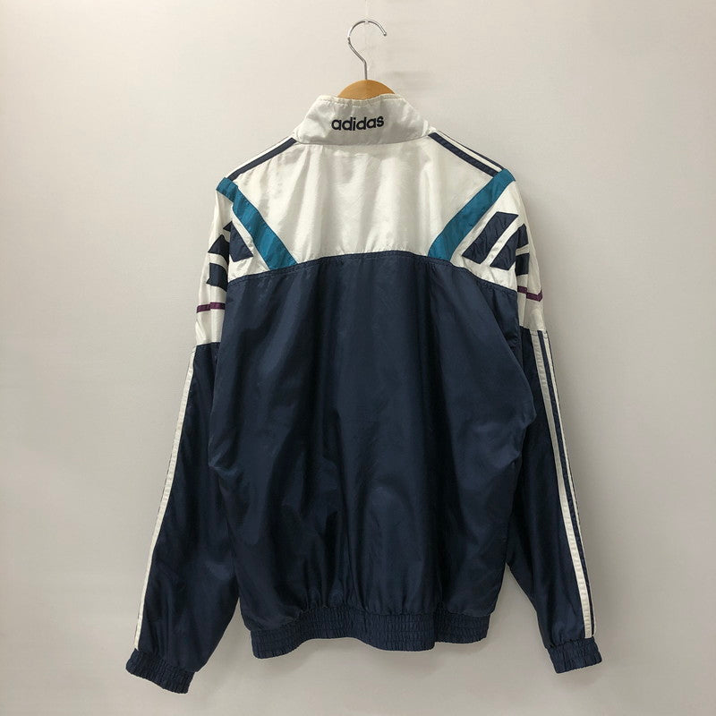 【現状渡し品】【メンズ】 adidas アディダス 90’S NYLON TRACK JACKET 90年代 ナイロンジャケット ライトアウター 万国旗タグ 148-250108-kk-05-tei サイズ：US M カラー：ネイビー 万代Net店