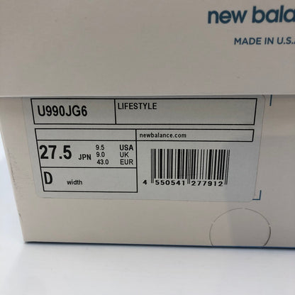 【中古美品】【メンズ】 NEW BALANCE ニューバランス × Joe Freshgoods ジョー・フレッシュグッズ 別注 コラボ U990JG6 990V6 スニーカー 靴 MADE IN USA 162-241228-kk-16-tei カラー：PROM BLUE 万代Net店