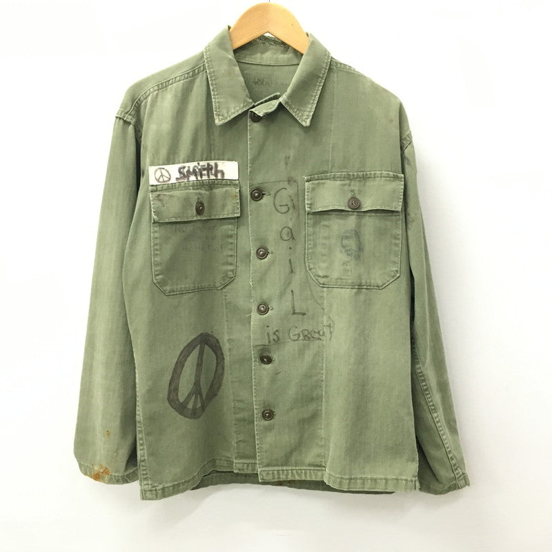【現状渡し品】【メンズ】 U.S. ARMY アメリカ軍 40～50's UTILITY SHIRT VINTAGE 40-50年代 ユーティリティーシャツ 長袖 トップス ミリタリー ヴィンテージ 145-240928-kk-3-fuz サイズ：表記無し 下記参照 カラー：オリーブ 万代Net店