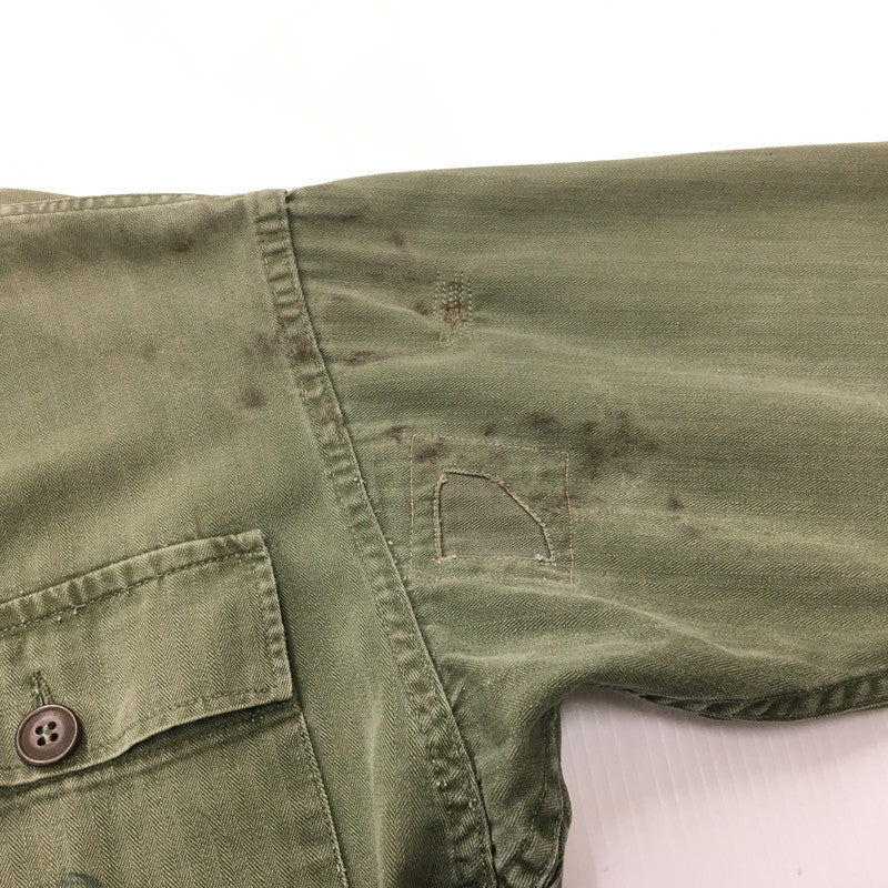 【現状渡し品】【メンズ】 U.S. ARMY アメリカ軍 40～50's UTILITY SHIRT VINTAGE 40-50年代 ユーティリティーシャツ 長袖 トップス ミリタリー ヴィンテージ 145-240928-kk-3-fuz サイズ：表記無し 下記参照 カラー：オリーブ 万代Net店