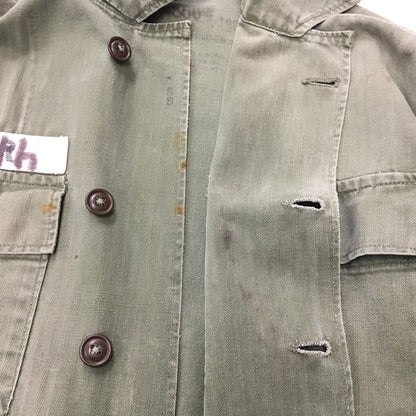 【現状渡し品】【メンズ】 U.S. ARMY アメリカ軍 40～50's UTILITY SHIRT VINTAGE 40-50年代 ユーティリティーシャツ 長袖 トップス ミリタリー ヴィンテージ 145-240928-kk-3-fuz サイズ：表記無し 下記参照 カラー：オリーブ 万代Net店
