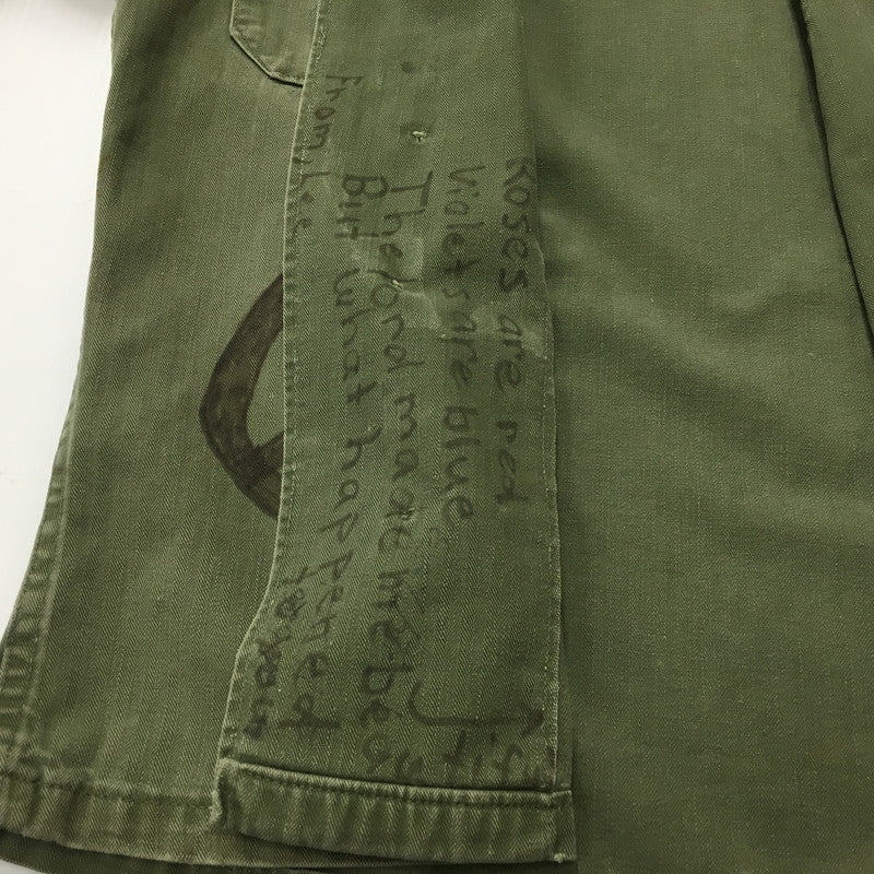 【現状渡し品】【メンズ】  U.S. ARMY アメリカ軍 40～50's UTILITY SHIRT VINTAGE 40-50年代 ユーティリティーシャツ 長袖 トップス ミリタリー ヴィンテージ 145-240928-kk-3-tei サイズ：表記無し 下記参照 カラー：オリーブ 万代Net店