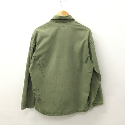 【現状渡し品】【メンズ】 U.S. ARMY アメリカ軍 40～50's UTILITY SHIRT VINTAGE 40-50年代 ユーティリティーシャツ 長袖 トップス ミリタリー ヴィンテージ 145-240928-kk-3-fuz サイズ：表記無し 下記参照 カラー：オリーブ 万代Net店