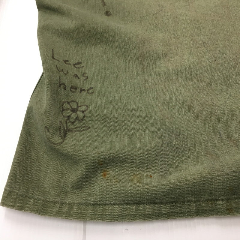 【現状渡し品】【メンズ】  U.S. ARMY アメリカ軍 40～50's UTILITY SHIRT VINTAGE 40-50年代 ユーティリティーシャツ 長袖 トップス ミリタリー ヴィンテージ 145-240928-kk-3-tei サイズ：表記無し 下記参照 カラー：オリーブ 万代Net店