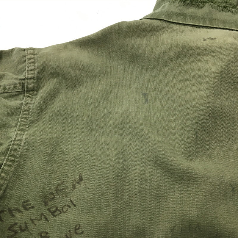 【現状渡し品】【メンズ】  U.S. ARMY アメリカ軍 40～50's UTILITY SHIRT VINTAGE 40-50年代 ユーティリティーシャツ 長袖 トップス ミリタリー ヴィンテージ 145-240928-kk-3-tei サイズ：表記無し 下記参照 カラー：オリーブ 万代Net店
