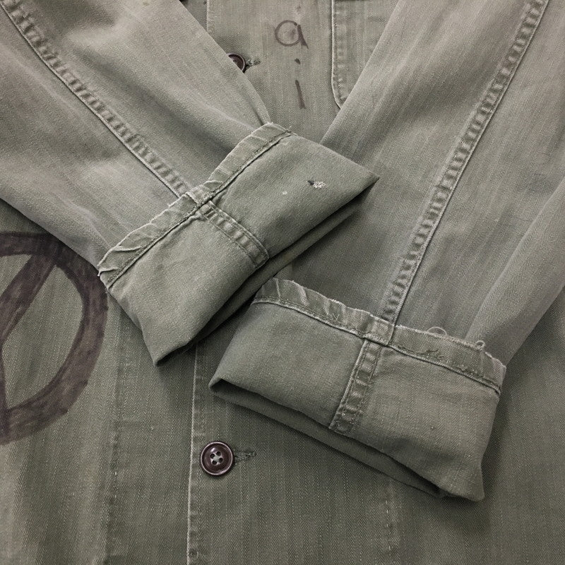 【現状渡し品】【メンズ】 U.S. ARMY アメリカ軍 40～50's UTILITY SHIRT VINTAGE 40-50年代 ユーティリティーシャツ 長袖 トップス ミリタリー ヴィンテージ 145-240928-kk-3-fuz サイズ：表記無し 下記参照 カラー：オリーブ 万代Net店