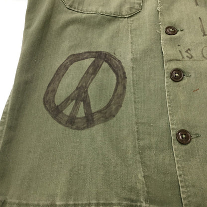 【現状渡し品】【メンズ】  U.S. ARMY アメリカ軍 40～50's UTILITY SHIRT VINTAGE 40-50年代 ユーティリティーシャツ 長袖 トップス ミリタリー ヴィンテージ 145-240928-kk-3-tei サイズ：表記無し 下記参照 カラー：オリーブ 万代Net店