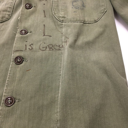 【現状渡し品】【メンズ】 U.S. ARMY アメリカ軍 40～50's UTILITY SHIRT VINTAGE 40-50年代 ユーティリティーシャツ 長袖 トップス ミリタリー ヴィンテージ 145-240928-kk-3-fuz サイズ：表記無し 下記参照 カラー：オリーブ 万代Net店