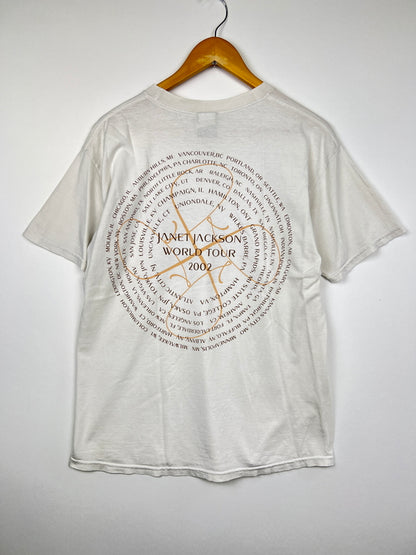【中古品】【メンズ】 JANET JACKSON ジャネット・ジャクソン 00's ALL FOR YOU WORLD TOUR TEE 00年代 オールフォアユー ワールドツアー Tシャツ 半袖 トップス GIANT 145-260830-kk-15-hon サイズ：M カラー：ホワイト 万代Net店