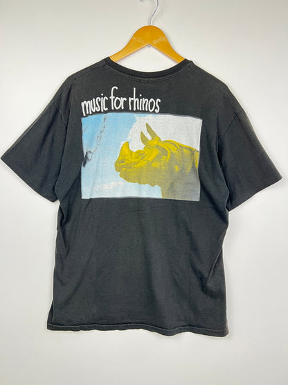 【現状渡し品】【メンズ】 PEARL JAM パール・ジャム 90's MUSIC FOR RHINOS TEE 90年代 ミュージック フォア ライノス ツアーTシャツ 半袖 トップス HANES 145-260830-kk-14-hon サイズ：XL カラー：ブラック 万代Net店