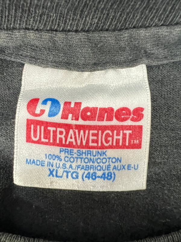 【現状渡し品】【メンズ】 PEARL JAM パール・ジャム 90's MUSIC FOR RHINOS TEE 90年代 ミュージック フォア ライノス ツアーTシャツ 半袖 トップス HANES 145-260830-kk-14-hon サイズ：XL カラー：ブラック 万代Net店