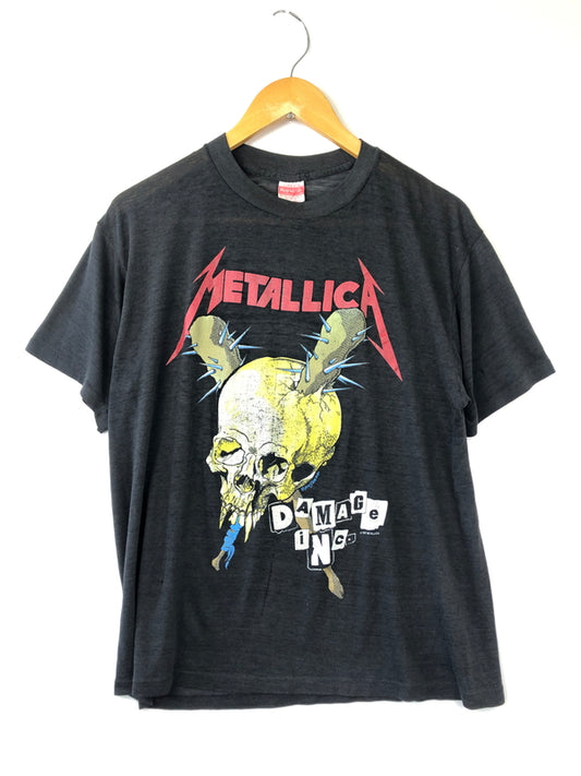 【中古品】【メンズ】 METALLICA Royal First Class メタリカ ロイヤルファーストクラス 80's Damage Inc. Tour T-Shirt 80年代 ダメージインクツアーTシャツ トップス 145-260819-SH-09-hon サイズ：XL カラー：ブラック 万代Net店