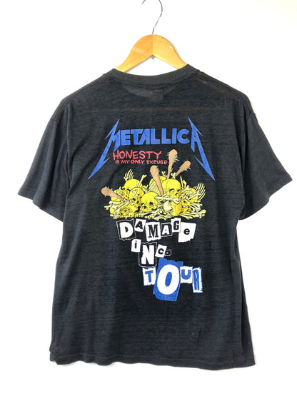 【中古品】【メンズ】 METALLICA Royal First Class メタリカ ロイヤルファーストクラス 80's Damage Inc. Tour T-Shirt 80年代 ダメージインクツアーTシャツ トップス 145-260819-SH-09-hon サイズ：XL カラー：ブラック 万代Net店