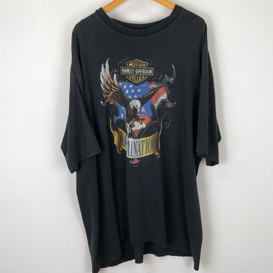 【中古品】【メンズ】 HARLEY DAVIDSON ハーレーダビッドソン DOMINATION S/S TEE ドミネーション ショートスリーブ Tシャツ トップス 半袖 145-251115-ts-18-tei サイズ：3XL カラー：ブラック 万代Net店