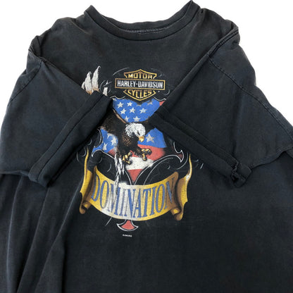 【中古品】【メンズ】 HARLEY DAVIDSON ハーレーダビッドソン DOMINATION S/S TEE ドミネーション ショートスリーブ Tシャツ トップス 半袖 145-251115-ts-18-tei サイズ：3XL カラー：ブラック 万代Net店