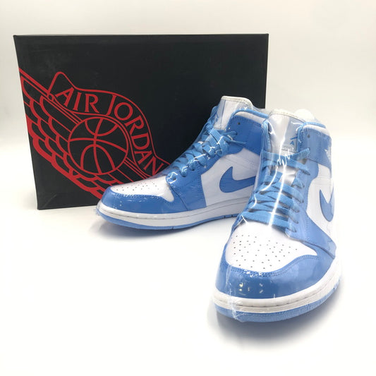 【中古美品】【メンズ】 NIKE ナイキ AIR JORDAN 1 RETRO MID UNC 554724-106 エア ジョーダン 1 ミッド ノースカロライナ スニーカー 靴 160-250402-kk-05-tei カラー：WHITE/UNIVERSITY BLUE-WHITE 万代Net店