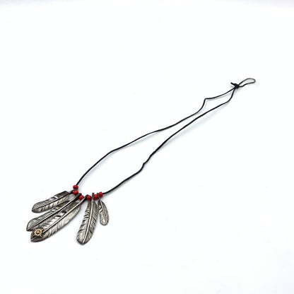 【中古品】【メンズ】  ARIZONA FREEDOM アリゾナフリーダム CUSTOM FEATHER NECKLACE 5連フェザー カスタムネックレス アクセサリー ネイティブジュエリー 191-241020-kk-26-tei カラー：シルバー 万代Net店