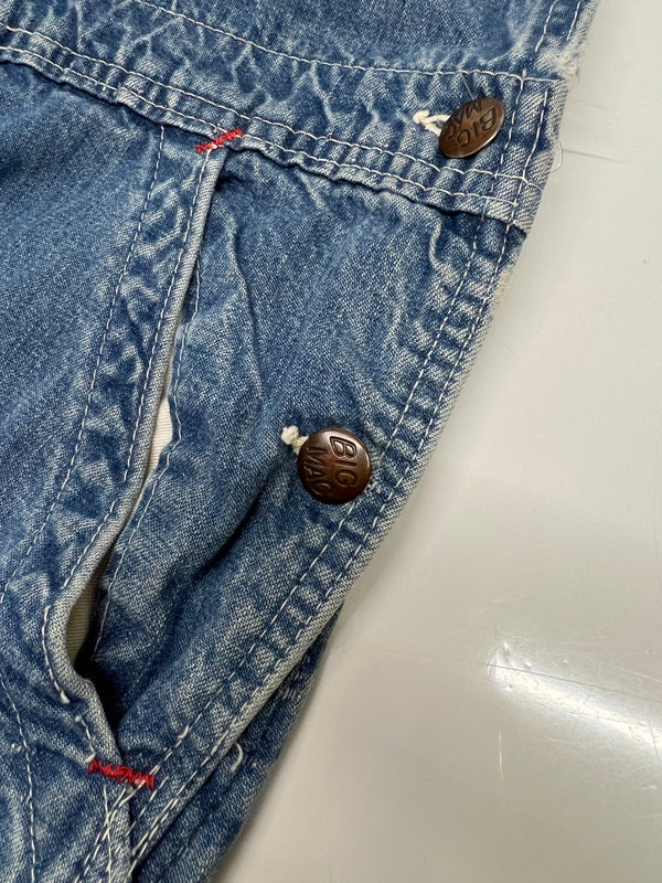 【現状渡し品】【メンズ】 BIG MAC ビッグマック 70S デニムオーバーオール ヴィンテージ 145-260921-AS-32-hon サイズ：下記参照 カラー：ブルー 万代Net店