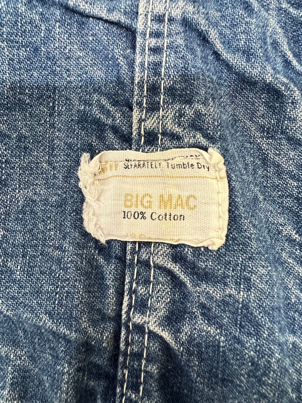 【現状渡し品】【メンズ】 BIG MAC ビッグマック 70S デニムオーバーオール ヴィンテージ 145-260921-AS-32-hon サイズ：下記参照 カラー：ブルー 万代Net店