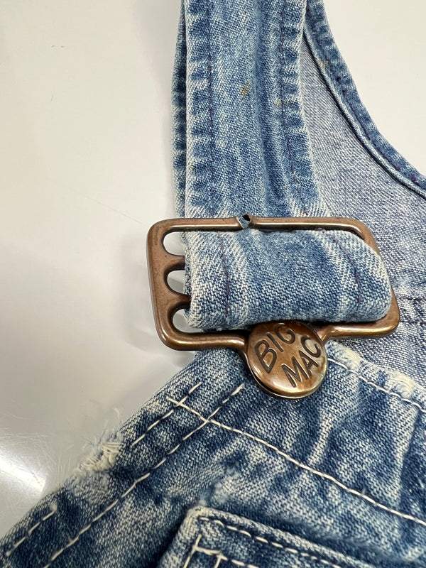 【現状渡し品】【メンズ】 BIG MAC ビッグマック 70S デニムオーバーオール ヴィンテージ 145-260921-AS-32-hon サイズ：下記参照 カラー：ブルー 万代Net店