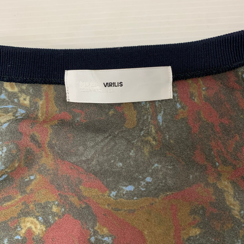 【中古品】【メンズ】  TOGA VIRILIS TOGA ARCHIVES トーガ ビリリーズ トーガアーカイブス MARBLE PRINT CARDIGAN TV22-J0351 マーブルプリント カーディガン トップス 140-241126-kk-20-tei サイズ：48 カラー：マルチカラー 万代Net店