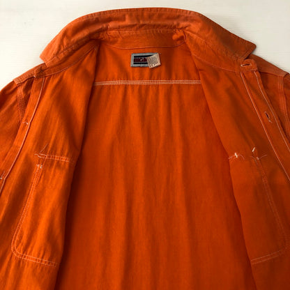 【中古品】【メンズ】  BIG MAC ビッグマック 80’s L/S PLAIN LIGHT FLANNEL SHIRT VINTAGE USA製 80年代 ロングスリーブ プレーン ライトフランネルシャツ 長袖 トップス ヴィンテージ 145-250208-kk-13-tei サイズ：表記無し 下記参照 カラー：オレンジ 万代Net店