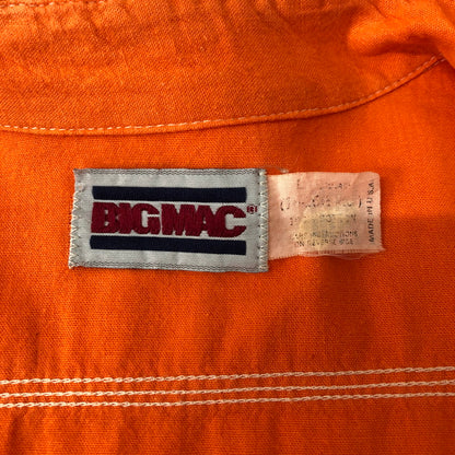 【中古品】【メンズ】  BIG MAC ビッグマック 80’s L/S PLAIN LIGHT FLANNEL SHIRT VINTAGE USA製 80年代 ロングスリーブ プレーン ライトフランネルシャツ 長袖 トップス ヴィンテージ 145-250208-kk-13-tei サイズ：表記無し 下記参照 カラー：オレンジ 万代Net店