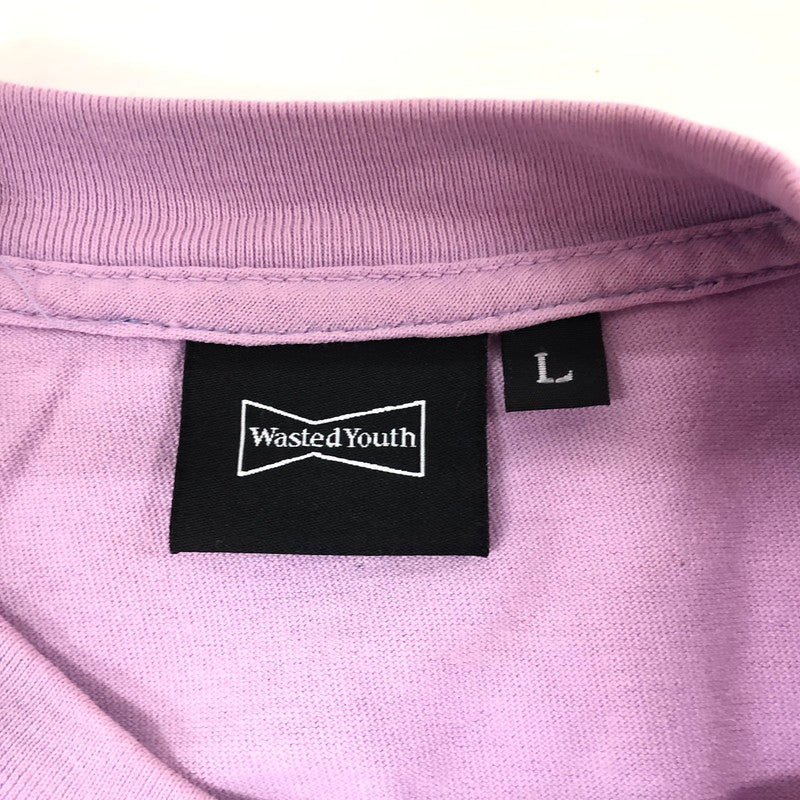 【中古品】【メンズ】  WASTED YOUTH ウエステッドユース × TOKYO VITAMIN トーキョーヴィタミン 別注 コラボ LOGO TEE ロゴTシャツ 半袖 トップス 142-241004-kk-15-tei サイズ：L カラー：パープル 万代Net店