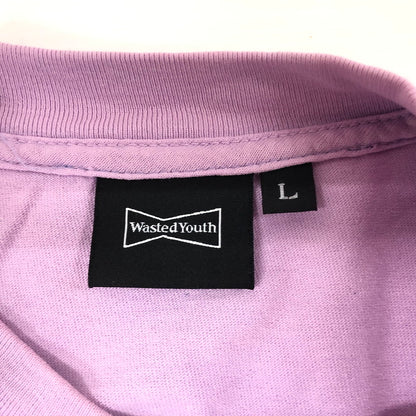 【中古品】【メンズ】  WASTED YOUTH ウエステッドユース × TOKYO VITAMIN トーキョーヴィタミン 別注 コラボ LOGO TEE ロゴTシャツ 半袖 トップス 142-241004-kk-15-tei サイズ：L カラー：パープル 万代Net店
