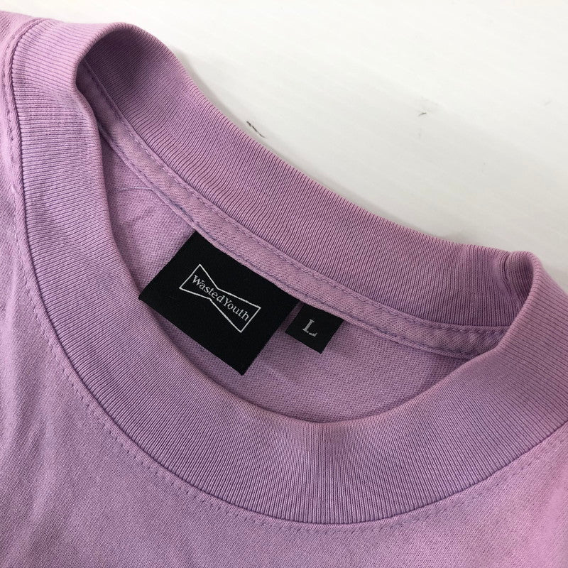 【中古品】【メンズ】  WASTED YOUTH ウエステッドユース × TOKYO VITAMIN トーキョーヴィタミン 別注 コラボ LOGO TEE ロゴTシャツ 半袖 トップス 142-241004-kk-15-tei サイズ：L カラー：パープル 万代Net店