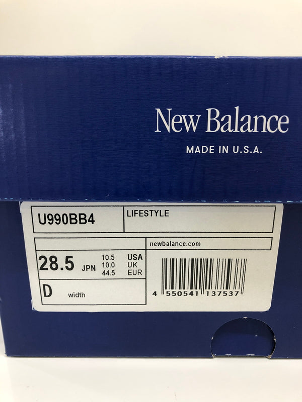 【中古品】【メンズ】 NEW BALANCE ニューバランス U990BB4 990V4 ローカット スニーカー 靴 MADE IN USA 162-260718-kk-36-hon カラー：ARCTIC GREY 万代Net店