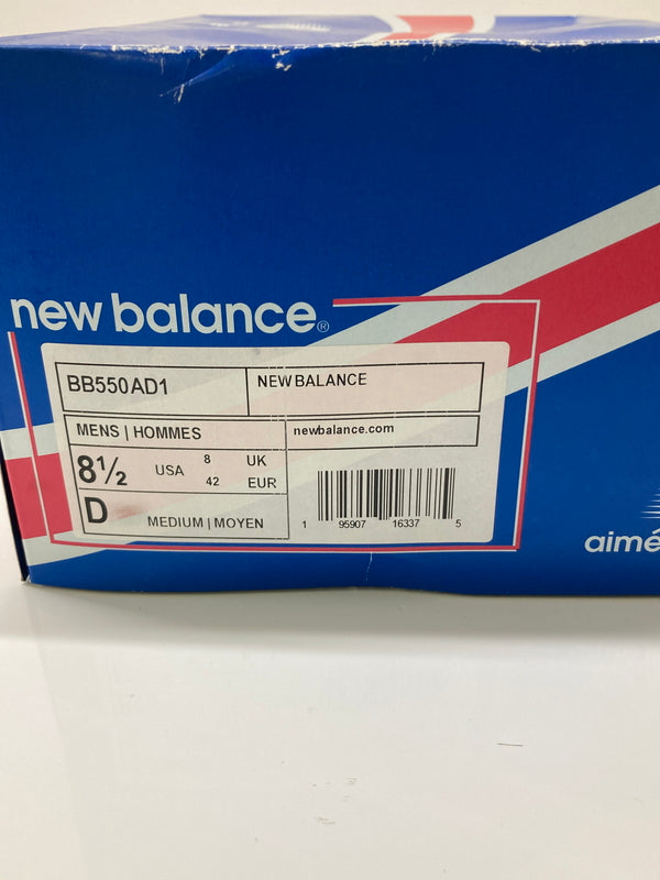 【中古品】【メンズ】 NEW BALANCE ニューバランス × Aime Leon Dore エメ レオン ドレ 別注 コラボ BB550AD1 ローカット スニーカー 靴 162-260718-kk-31-hon カラー：WHITE 万代Net店