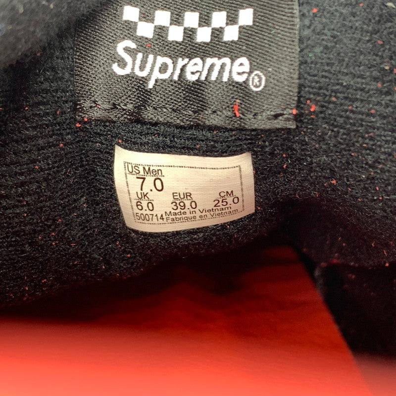 【中古品】【メンズ】 Supreme シュプリーム × VANS ヴァンズ 別注 コラボ SKATE SID SNEAKERS VN000MQ8CJH スケート シド スニーカー 靴 スウェード ローカット 149-260618-ko-19-tei サイズ：25cm カラー：レッド 万代Net店